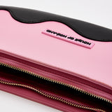 House Of Holland Pink Cross Body Bag With Printed Logo