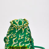 House Of Holland Mint Green Flame Bag With Quilted Logo And Chain Detail