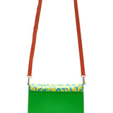 House Of Holland Cross Body Bag In Green With ‘House’ Print