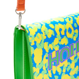 House Of Holland Cross Body Bag In Green With ‘House’ Print