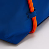 House Of Holland Tote Bag With Quilted Logo In Orange And Royal Blue