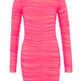 Gathered Tulle Mini Dress (Vivid Pink) by House of Holland