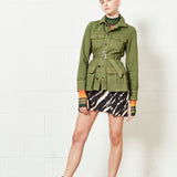 Zebra Tie Dye Mini Skirt