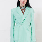 House of Holland Ripstop Tailored Jacket (Mint Green)