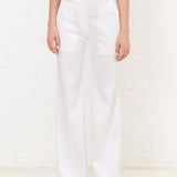 House of Holland White Satin Tailored Flared Trouser
