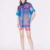 House of Holland Sheer Blue Boxy Shirt