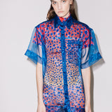 House of Holland Sheer Blue Boxy Shirt