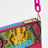 House of Holland snake print cross body bag