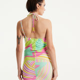 House Of Holland Star Print Jersey Mini Dress With Open Back