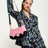 House Of Holland Pink Cross Body Bag With Printed Logo