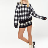 House of Holland Jumper in Black & White Check