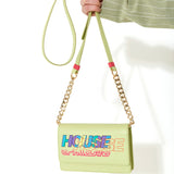 House Of Holland Printed Bag In Green