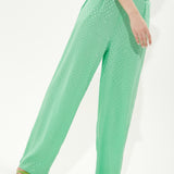 House of Holland Mint Green Jacquard Trousers