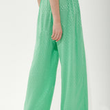 House of Holland Mint Green Jacquard Trousers