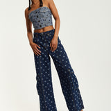 House of Holland Star Print Cargo Jeans