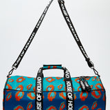 House of Holland Logo Pattern Holdall Bag In Blue