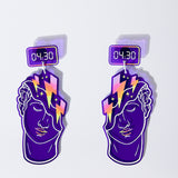 House of Holland Purple Dreaming Boi earrings