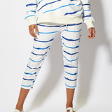 House of Holland Blue Ink Stripe Capri Style Joggers