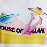 House of Holland Planet Printed T-Shirt in White