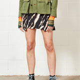 Zebra Tie Dye Mini Skirt