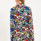 House Of Holland Graphic Pop Art Blazer Playsuit