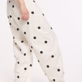 Polka Dot Wide Leg High Waist Trousers