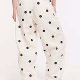 Polka Dot Wide Leg High Waist Trousers