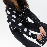 Polka Dot Relaxed Blouse in Black