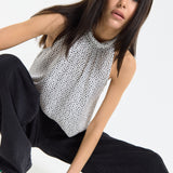 Polka Dot Halter Top in White