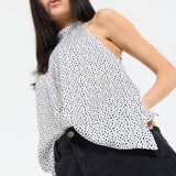 Polka Dot Halter Top in White