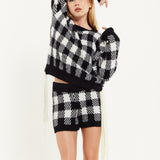 House Of Holland Shorts Black And White Check
