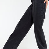 Wide Leg Black Denim Jeans