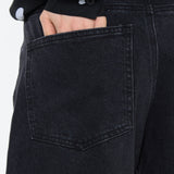 Wide Leg Black Denim Jeans