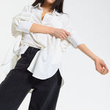 Relaxed Pinstripe Oversized Shirt