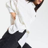 Relaxed Pinstripe Oversized Shirt