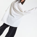 Relaxed Pinstripe Oversized Shirt