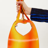 House of Holland Orange Ombre Heart Cut Out Bag