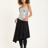 Silver Sequin Bandeau Top