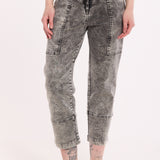 Grey Acid Wash Skinny Jeans