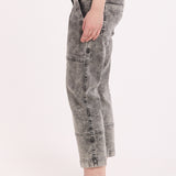 Grey Acid Wash Skinny Jeans