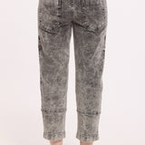 Grey Acid Wash Skinny Jeans