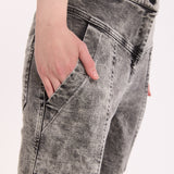 Grey Acid Wash Skinny Jeans