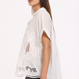 White Palm Lace Cotton Shirt