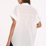White Palm Lace Cotton Shirt