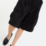 Black Cargo Bermuda Shorts