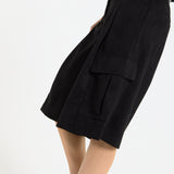 Black Cargo Bermuda Shorts
