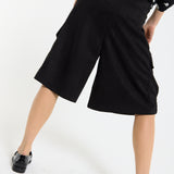 Black Cargo Bermuda Shorts