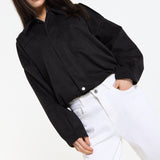 Black Oversized Faux Suede Jacket