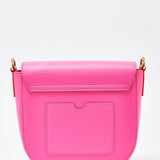 House Of Holland Pink and Orange Crossbody Bag With Logo Printed Acrylic Front