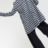 Embroidered Eye Check Blazer Jacket